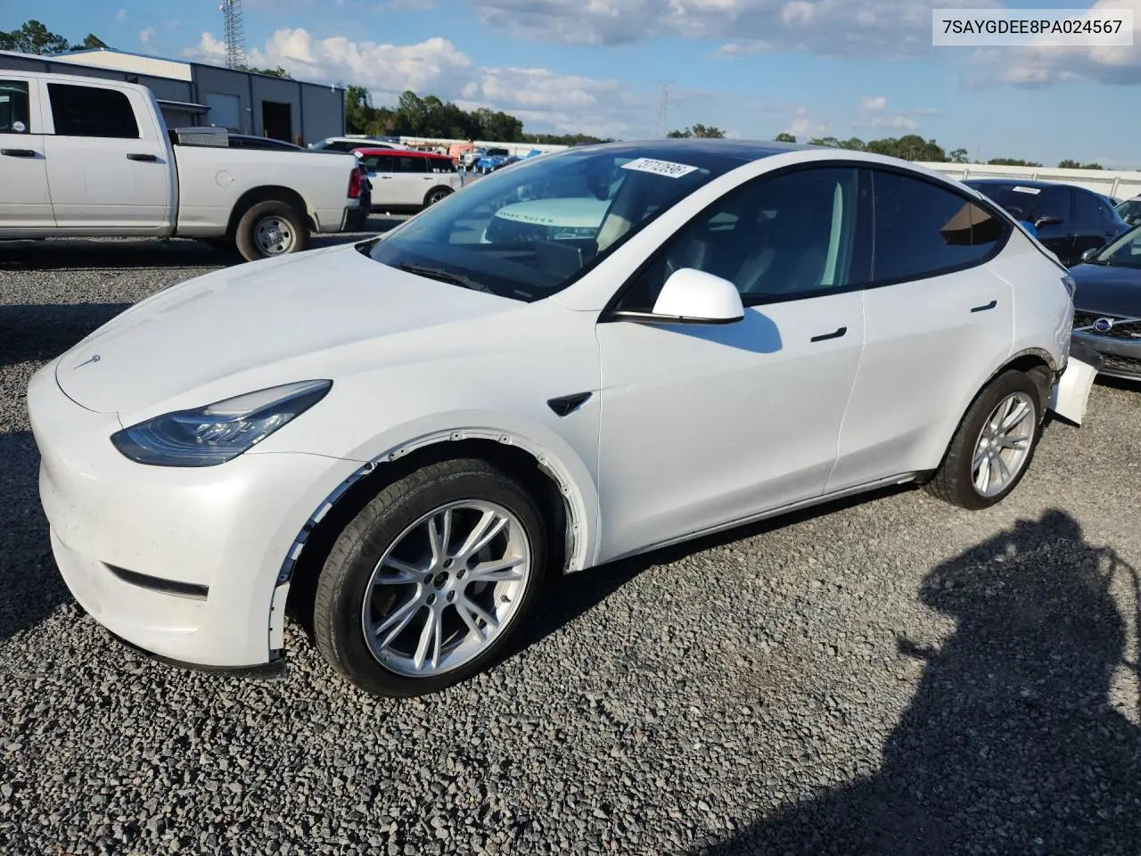 TESLA MODEL Y 2023, VIN 7SAYGDEE8PA024567