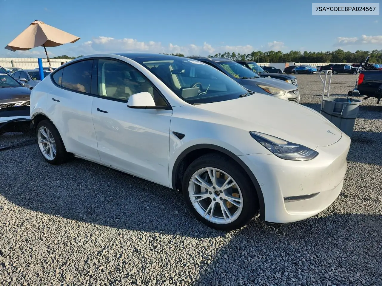 2023 TESLA MODEL Y VIN 7SAYGDEE8PA024567 — фото 4