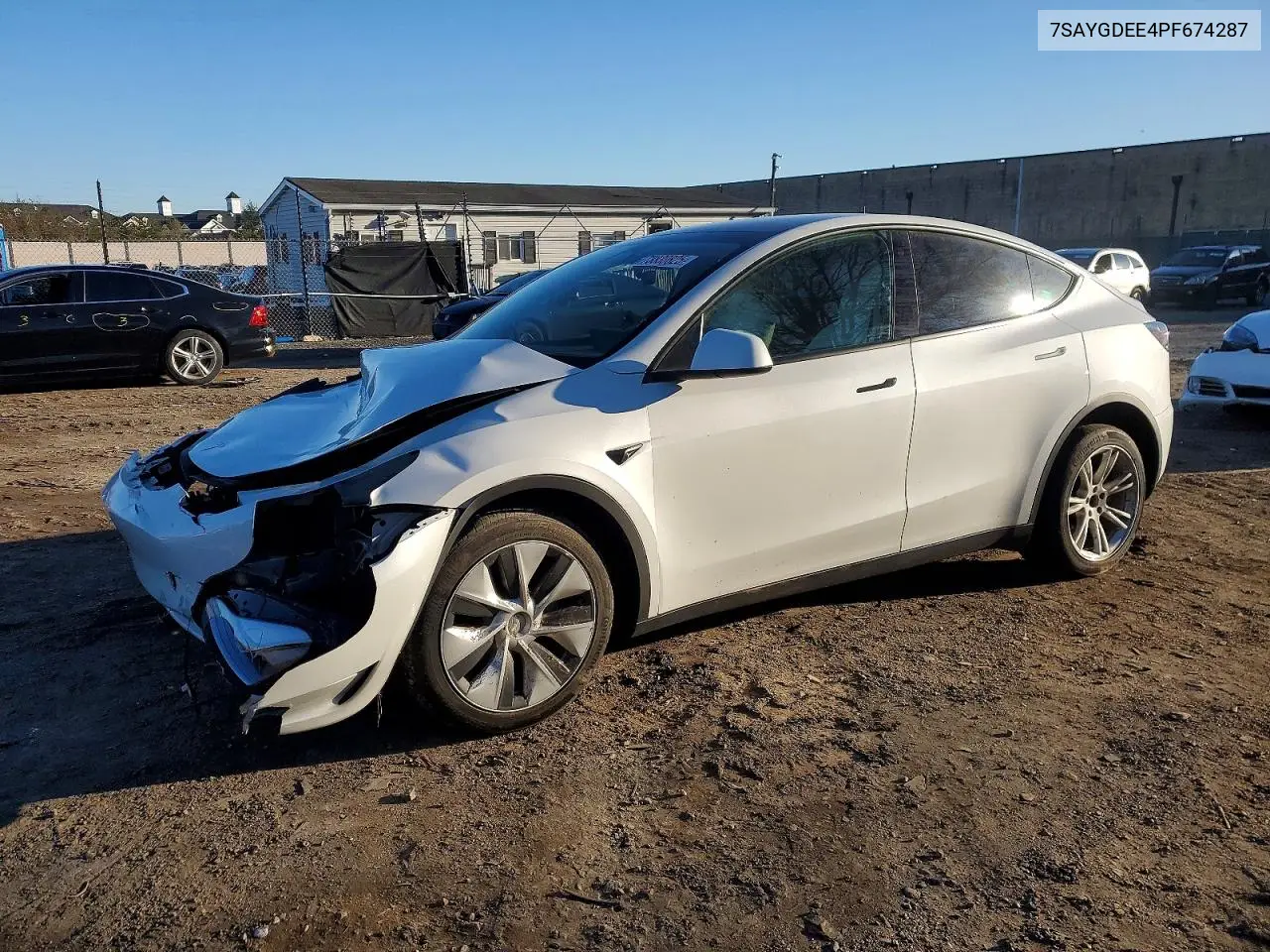 TESLA MODEL Y 2023, VIN 7SAYGDEE4PF674287
