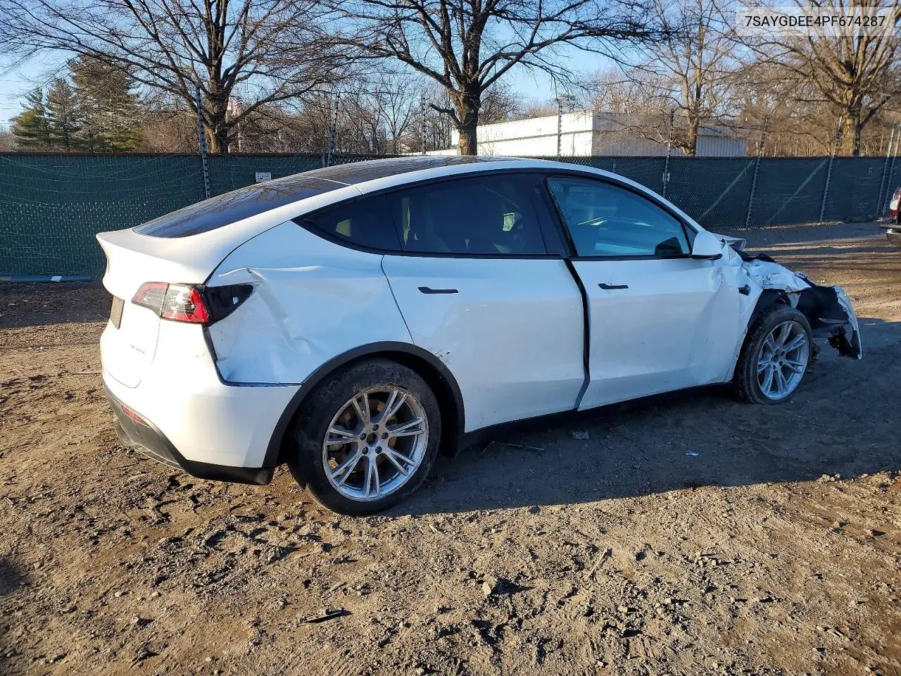 2023 TESLA MODEL Y VIN 7SAYGDEE4PF674287 — фото 3