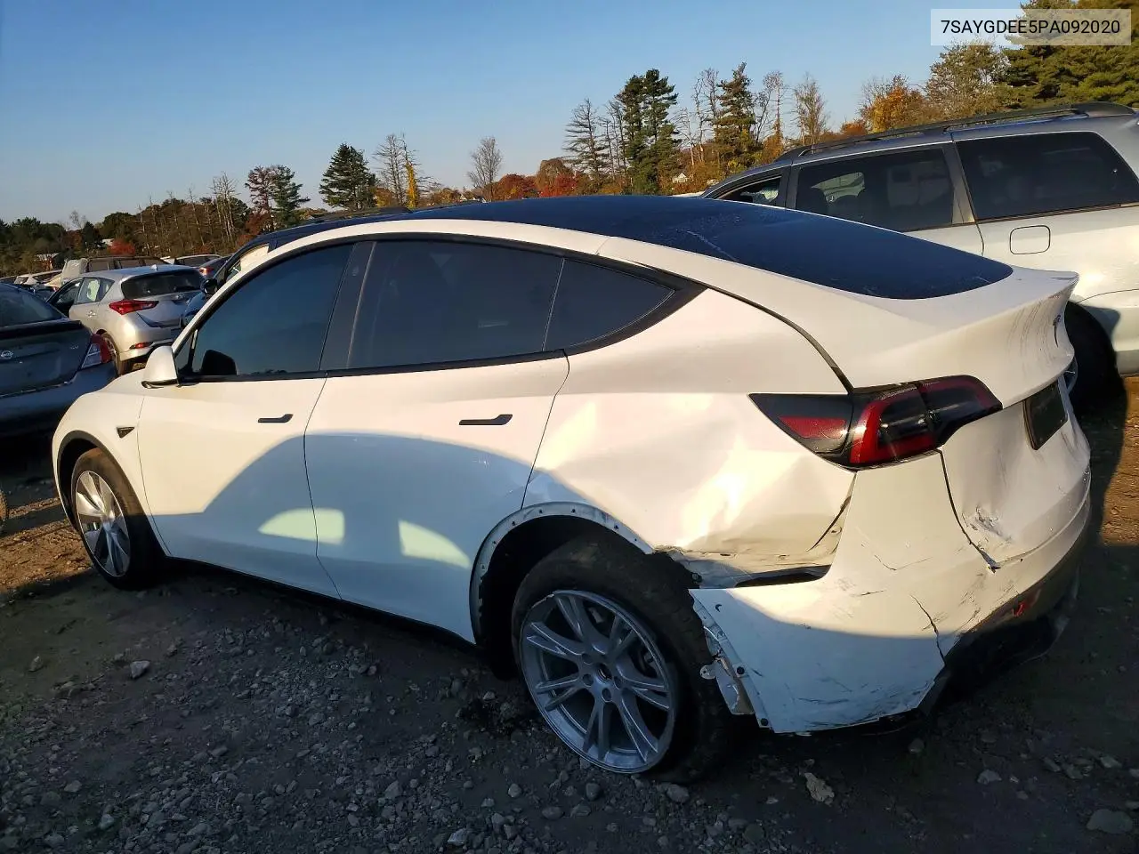 2023 TESLA MODEL Y VIN 7SAYGDEE5PA092020 — фото 2