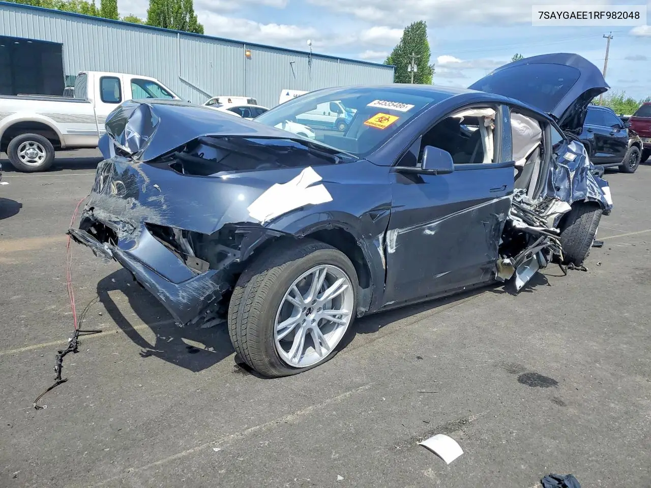 TESLA MODEL Y 2024, VIN 7SAYGAEE1RF982048
