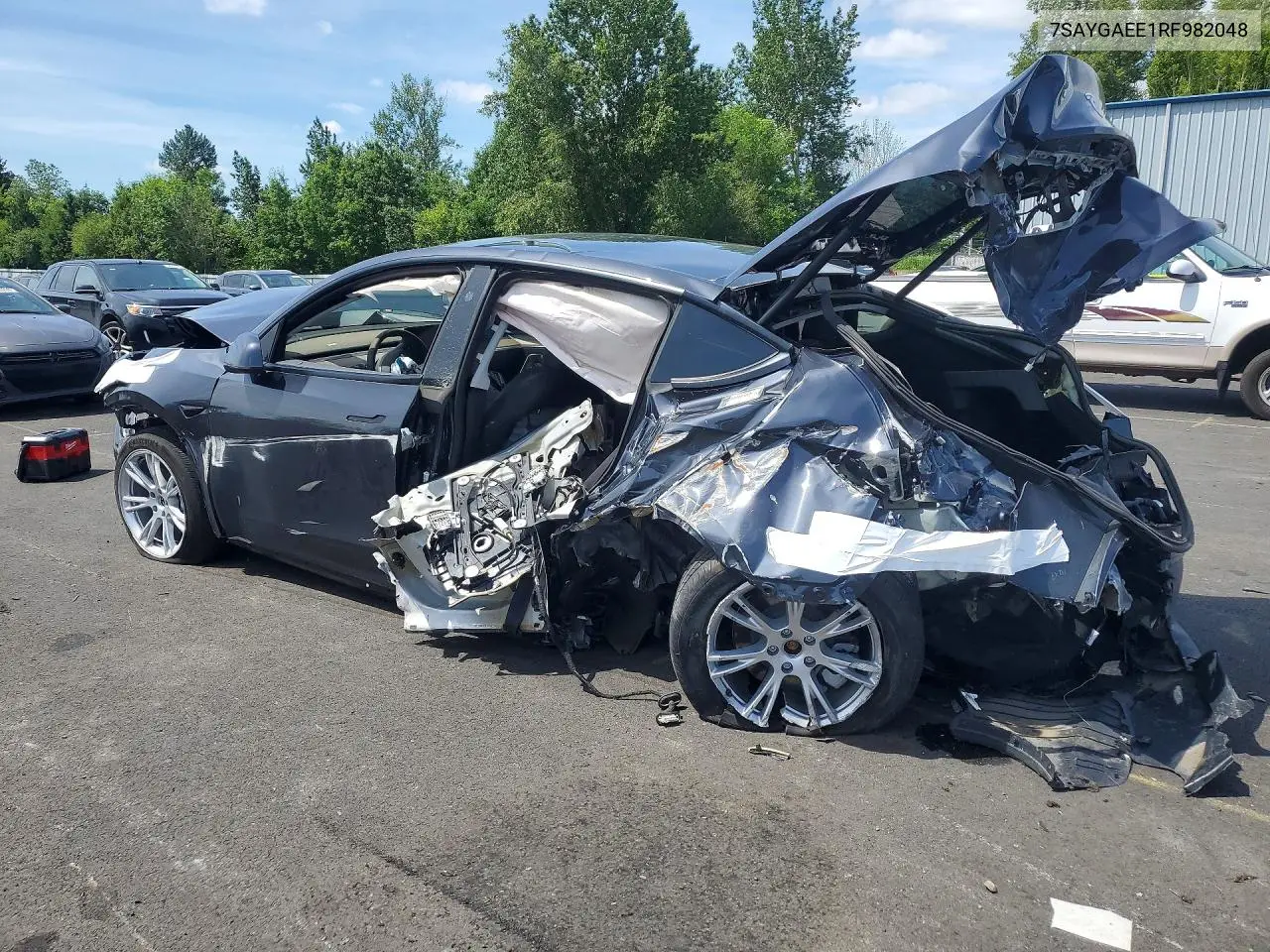 2024 TESLA MODEL Y VIN 7SAYGAEE1RF982048 — фото 2