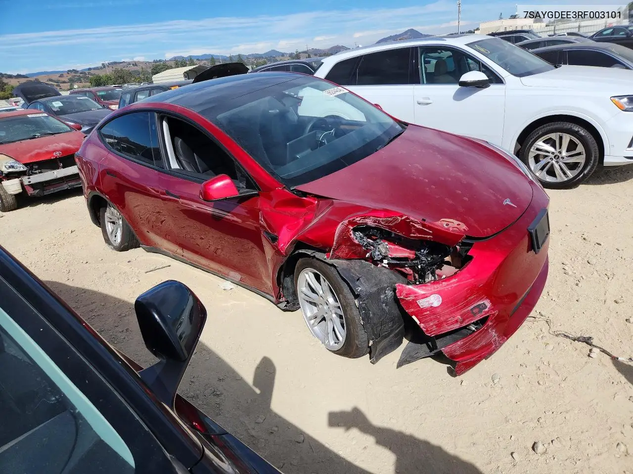 2024 TESLA MODEL Y VIN 7SAYGDEE3RF003101 — фото 4