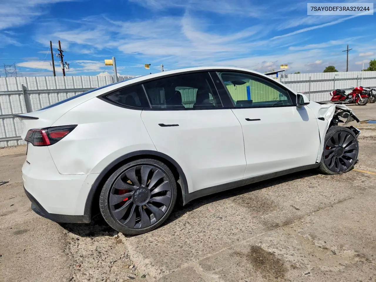 2024 TESLA MODEL Y VIN 7SAYGDEF3RA329244 — фото 3