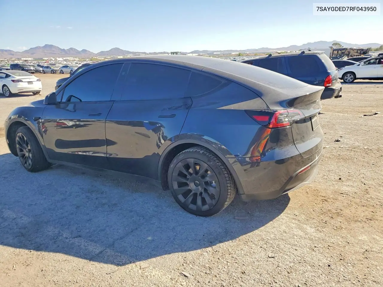 2024 TESLA MODEL Y VIN 7SAYGDED7RF043950 — фото 2