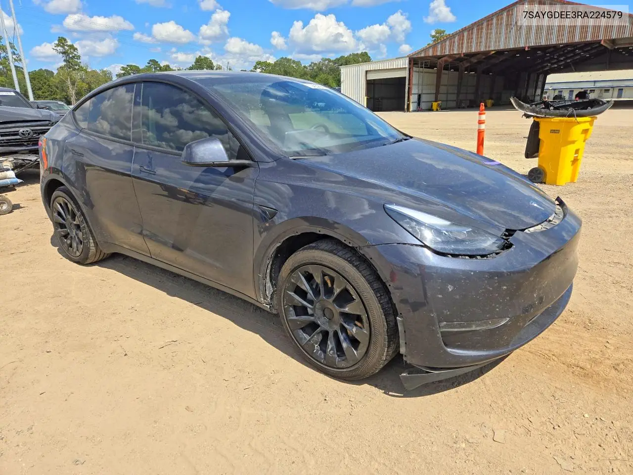 2024 TESLA MODEL Y VIN 7SAYGDEE3RA224579 — фото 4