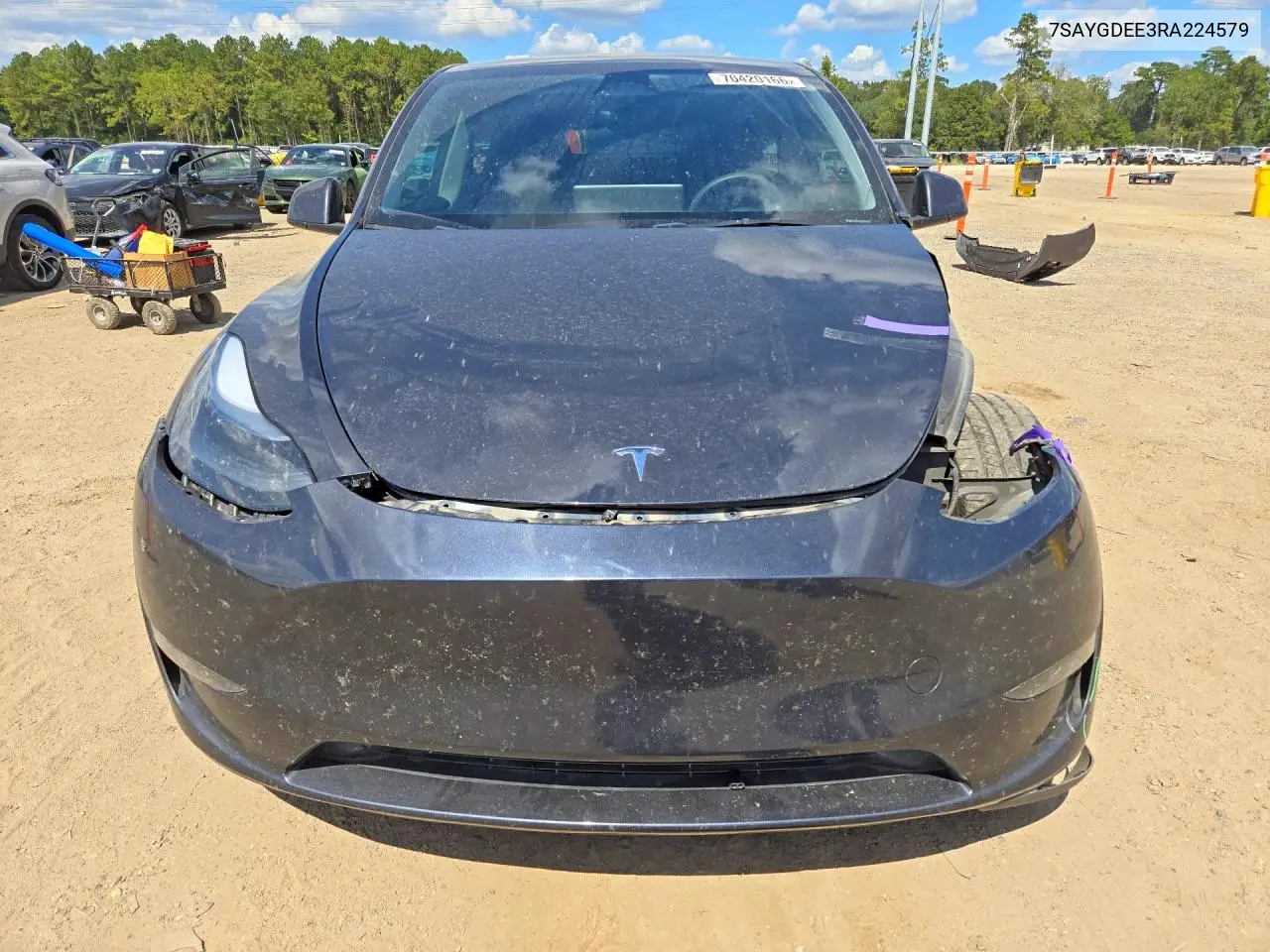 2024 TESLA MODEL Y VIN 7SAYGDEE3RA224579 — фото 5