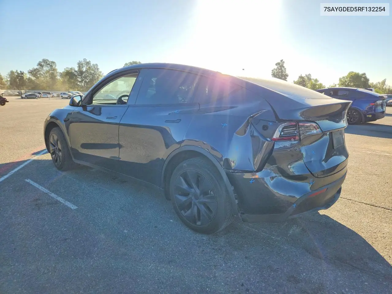 2024 TESLA MODEL Y VIN 7SAYGDED5RF132254 — фото 2