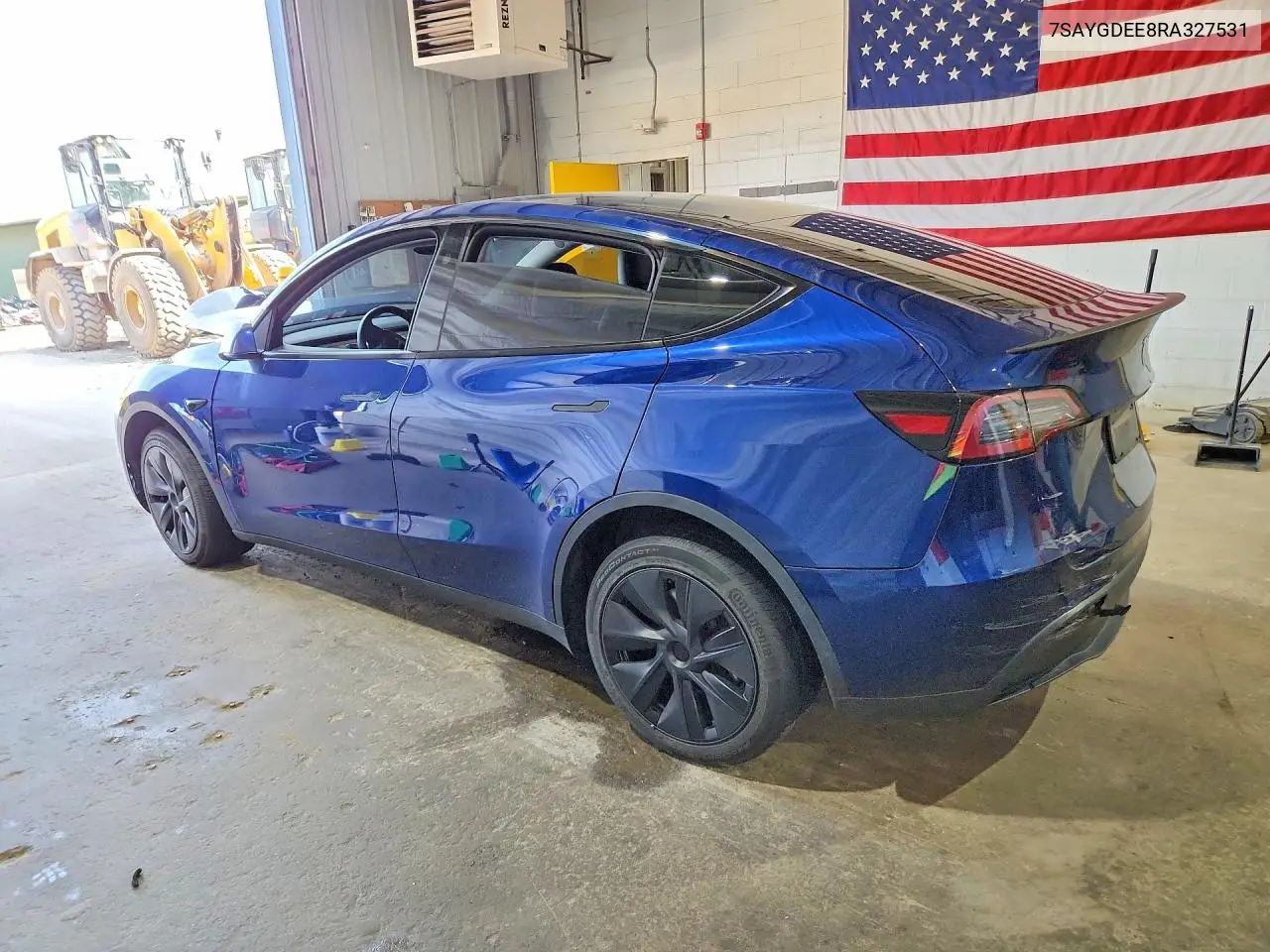 2024 TESLA MODEL Y VIN 7SAYGDEE8RA327531 — фото 2