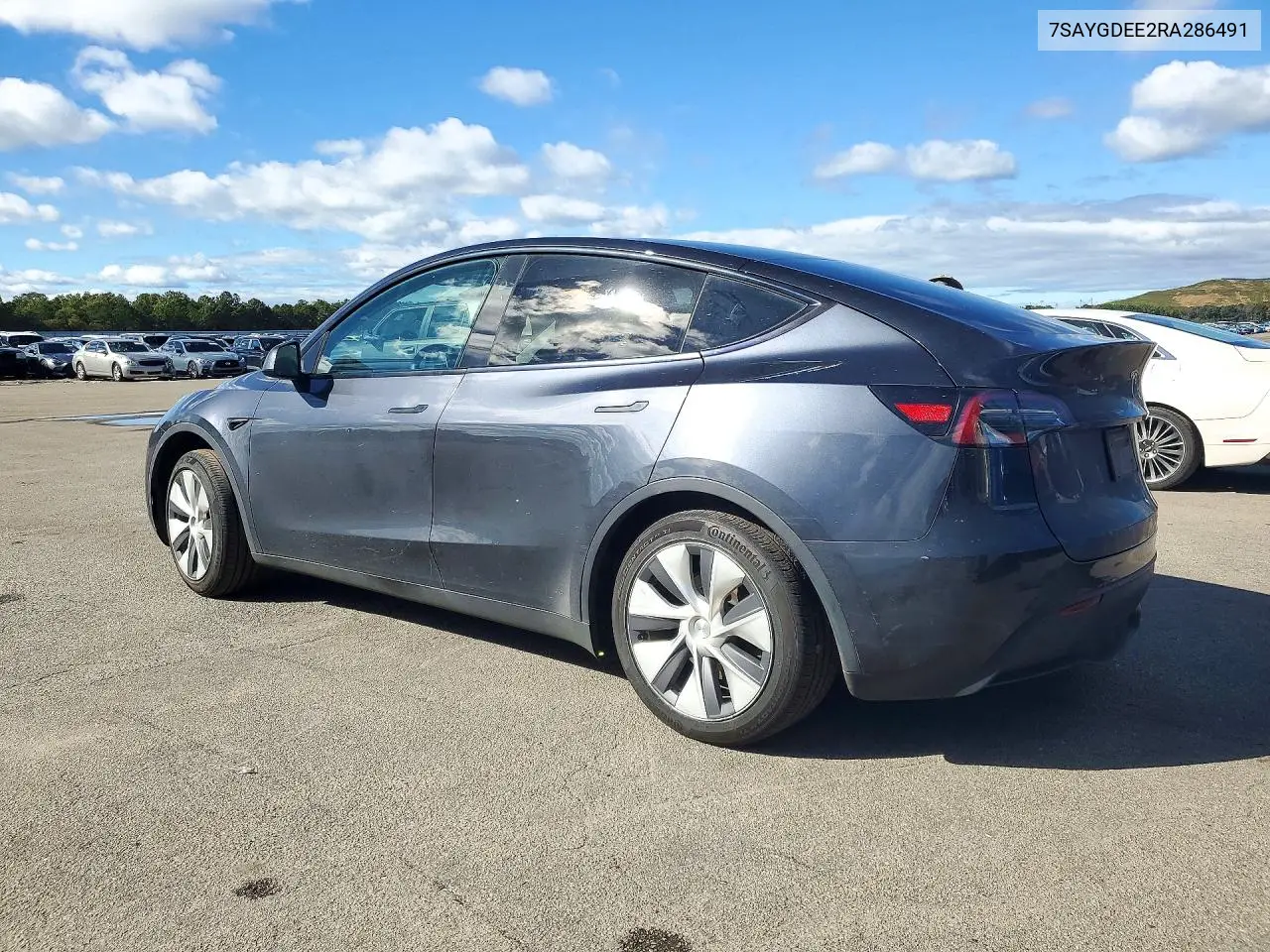 2024 TESLA MODEL Y VIN 7SAYGDEE2RA286491 — фото 2
