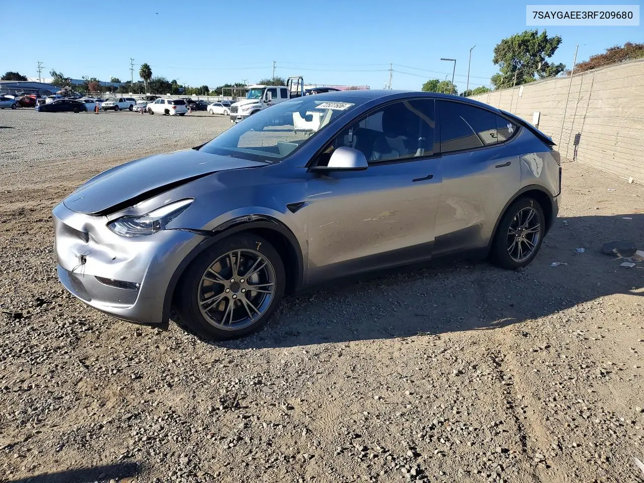 TESLA MODEL Y 2024, VIN 7SAYGAEE3RF209680