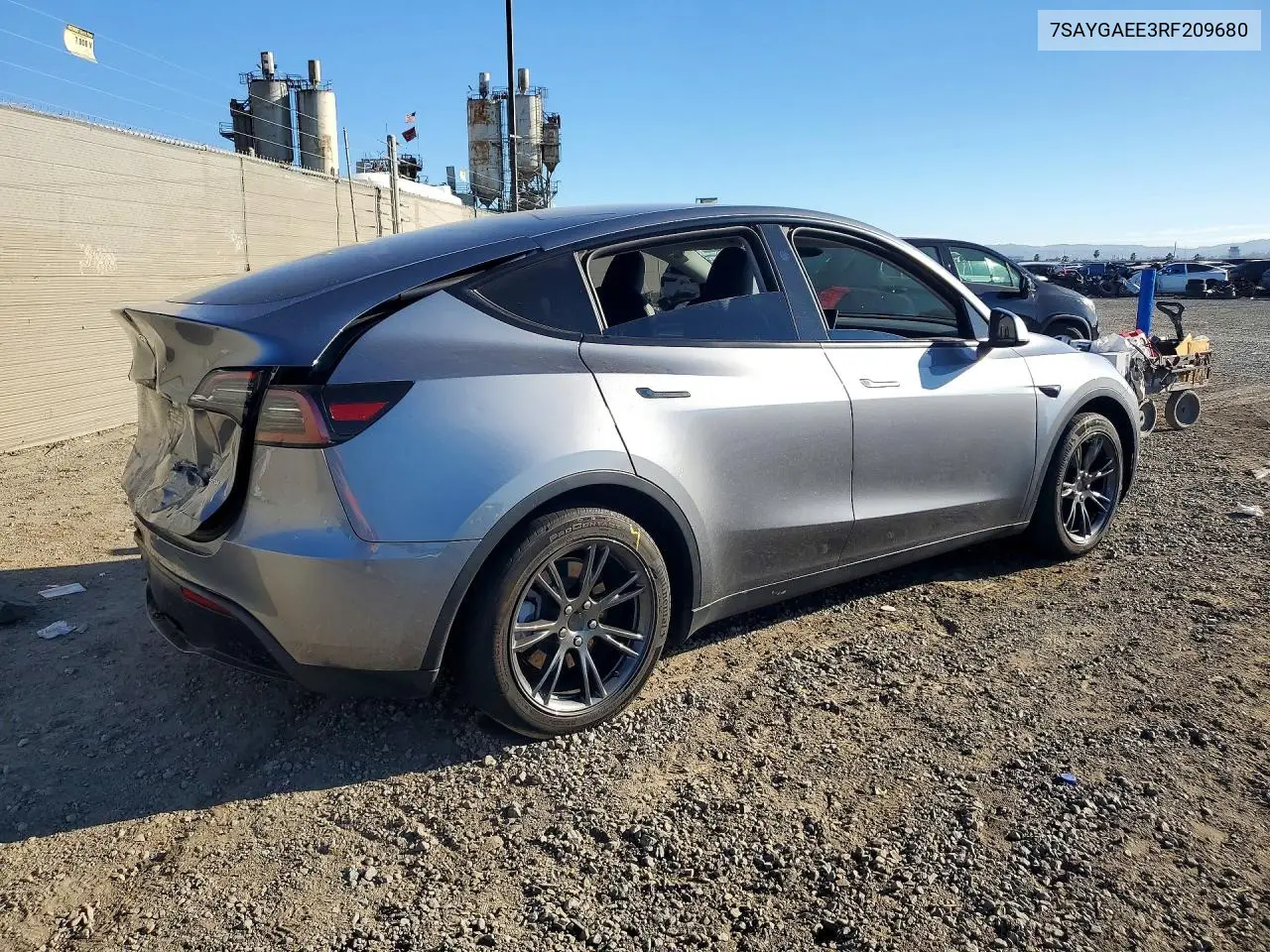 2024 TESLA MODEL Y VIN 7SAYGAEE3RF209680 — фото 3