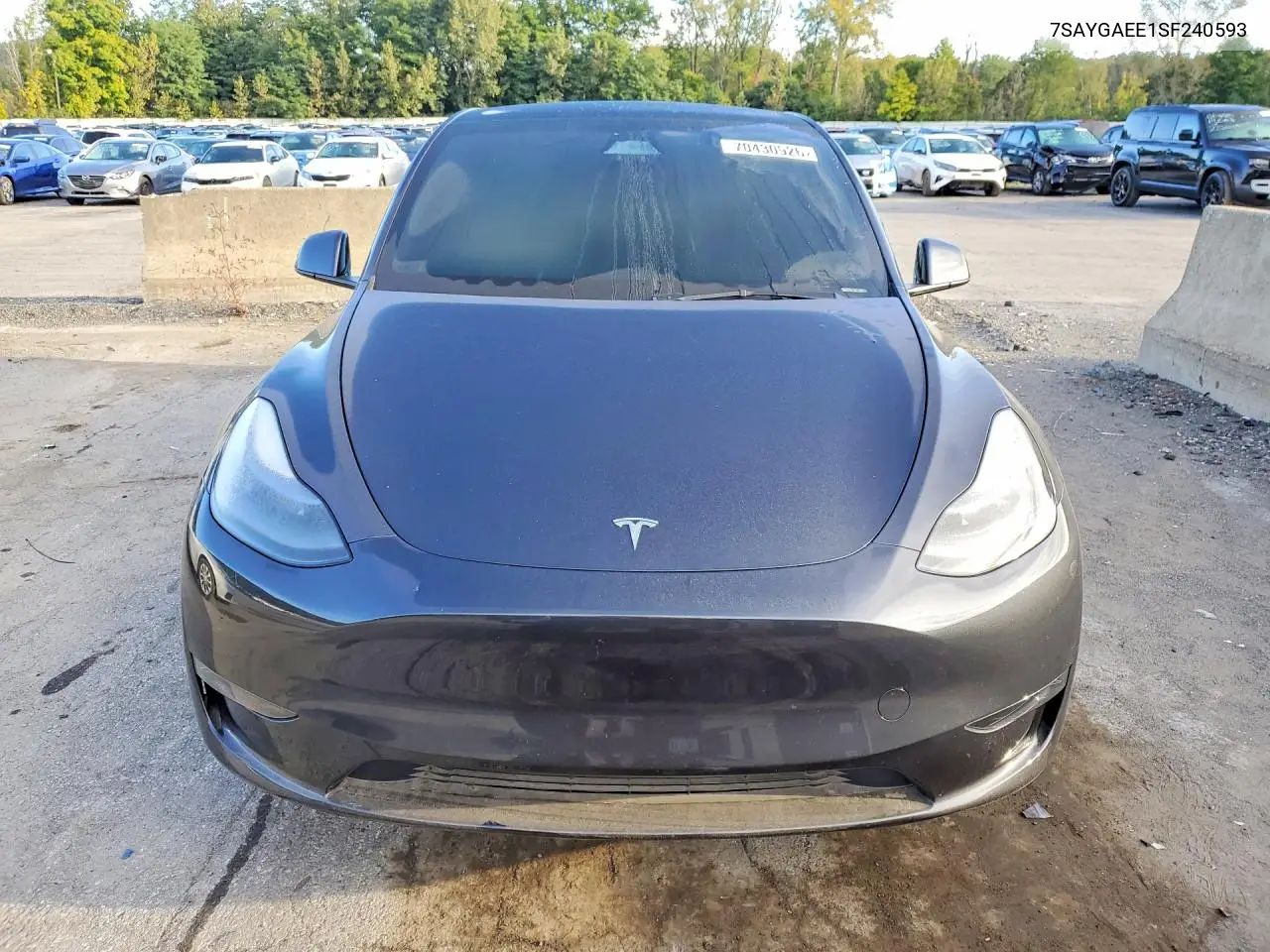 2025 TESLA MODEL Y VIN 7SAYGAEE1SF240593 — фото 5