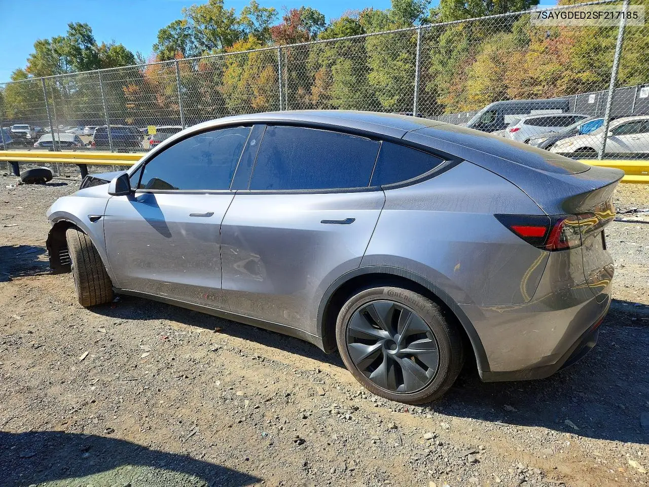 2025 TESLA MODEL Y VIN 7SAYGDED2SF217185 — фото 2