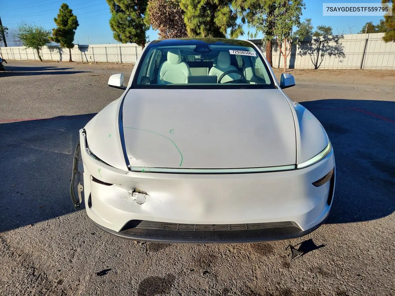 2026 TESLA MODEL Y VIN 7SAYGDED5TF559795 — фото 5
