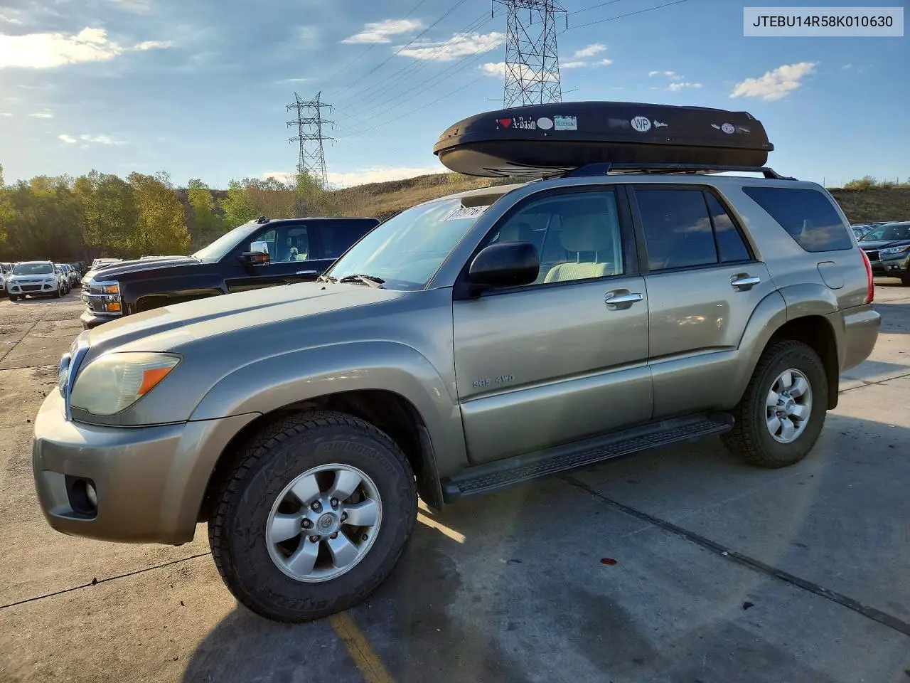 TOYOTA 4RUNNER 2008, VIN JTEBU14R58K010630