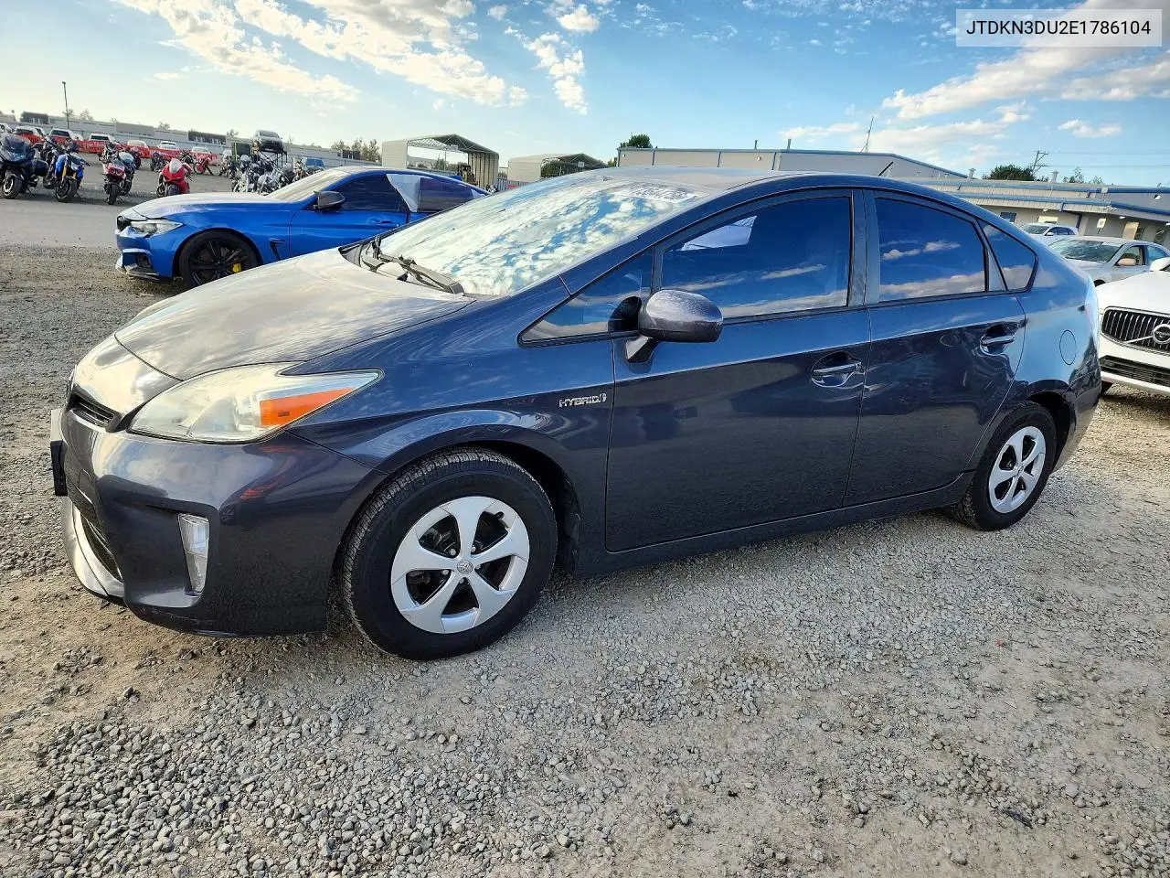 TOYOTA PRIUS 2014, VIN JTDKN3DU2E1786104