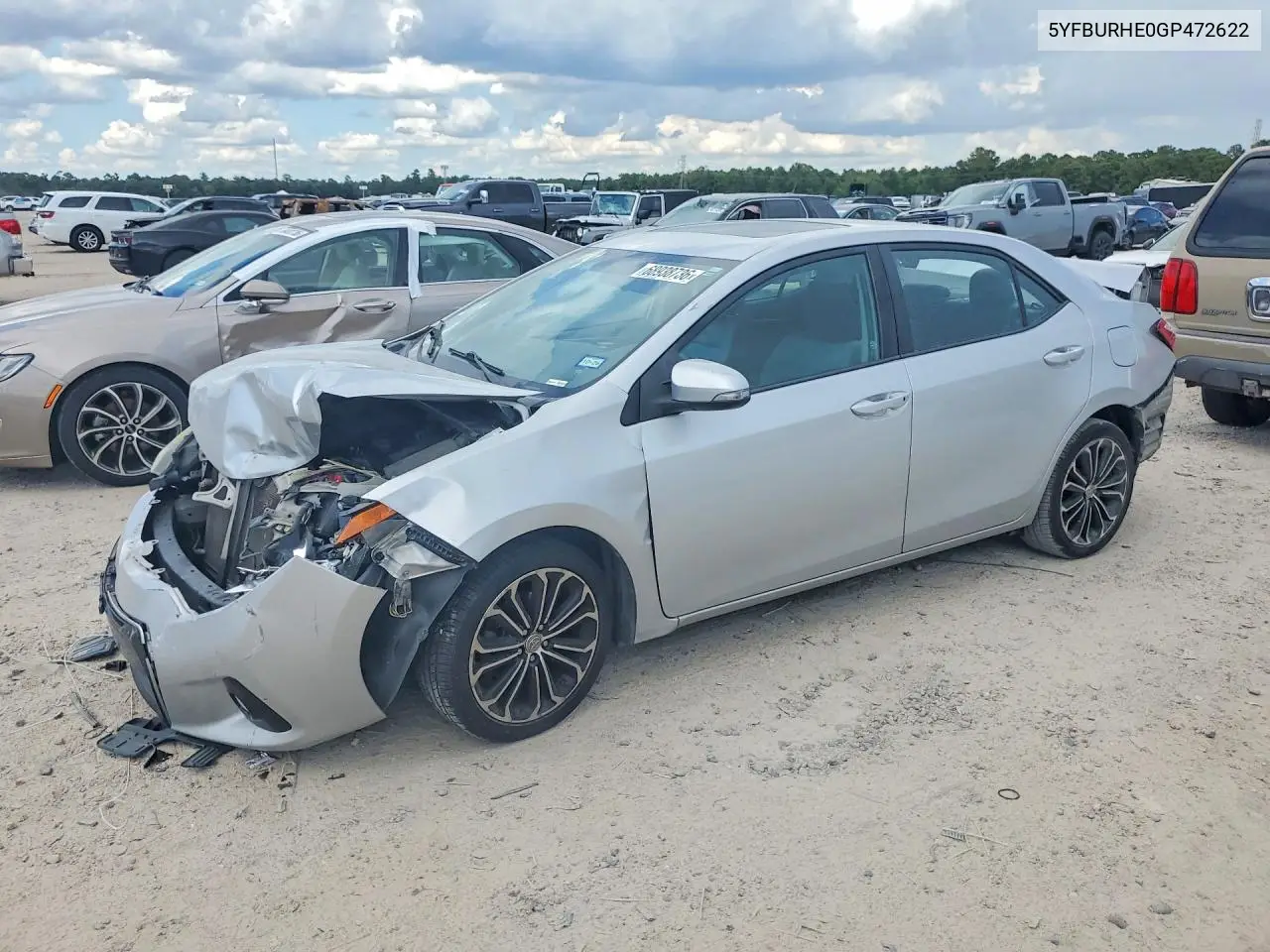 TOYOTA COROLLA 2016, VIN 5YFBURHE0GP472622