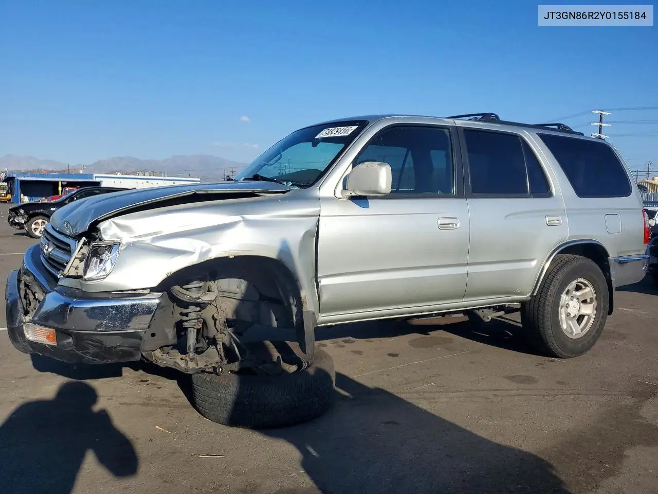 TOYOTA 4RUNNER 2000, VIN JT3GN86R2Y0155184