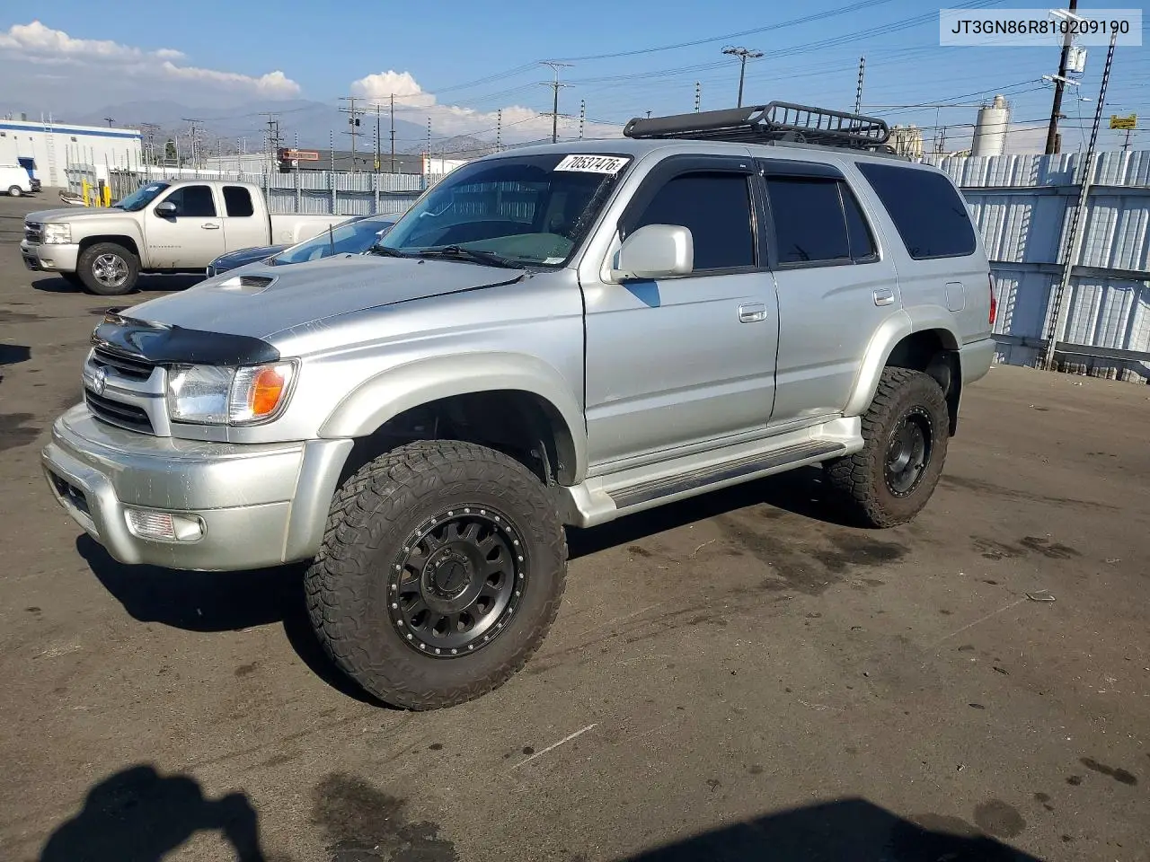 TOYOTA 4RUNNER 2001, VIN JT3GN86R810209190