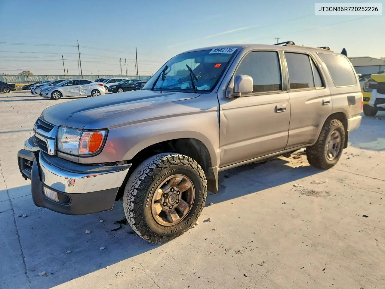 TOYOTA 4RUNNER 2002, VIN JT3GN86R720252226