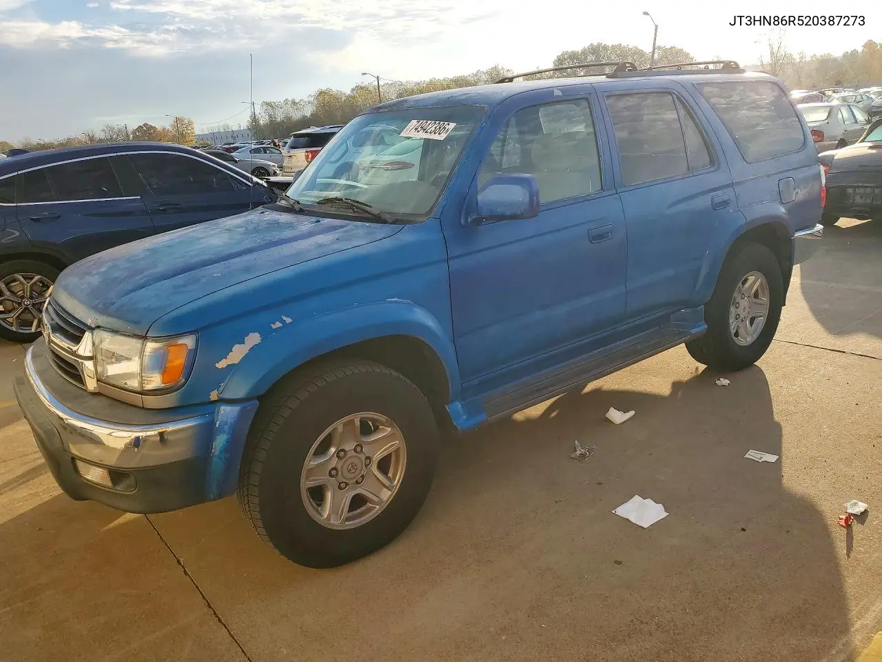 TOYOTA 4RUNNER 2002, VIN JT3HN86R520387273