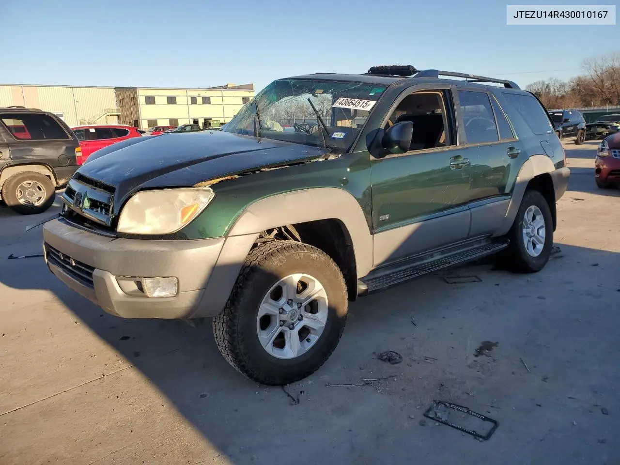 TOYOTA 4RUNNER 2003, VIN JTEZU14R430010167