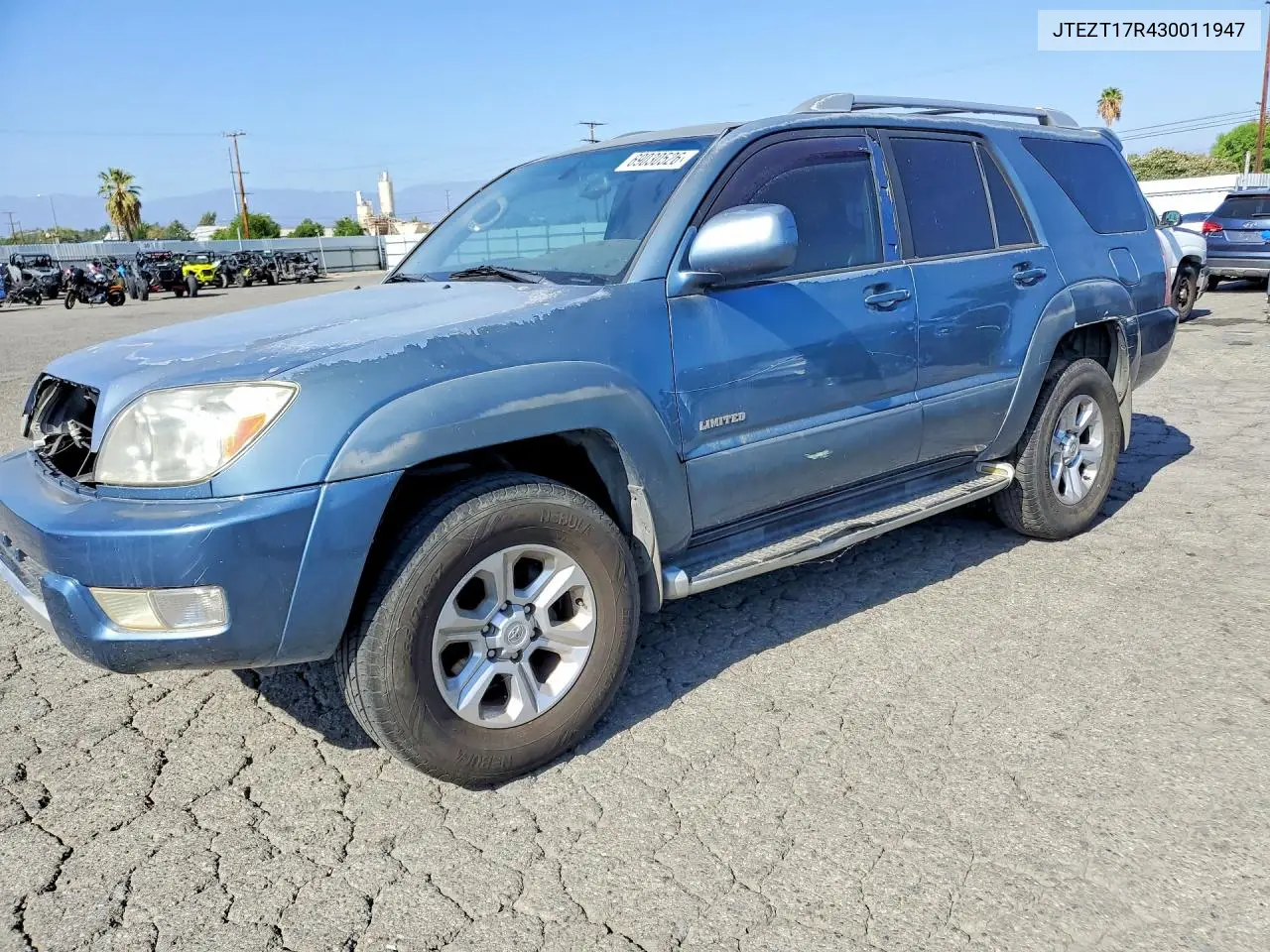 TOYOTA 4RUNNER 2003, VIN JTEZT17R430011947