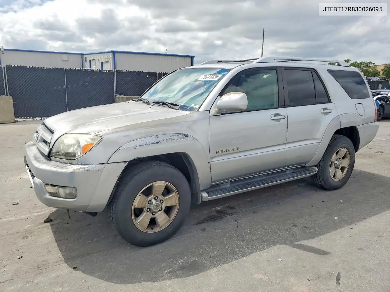 TOYOTA 4RUNNER 2003, VIN JTEBT17R830026095