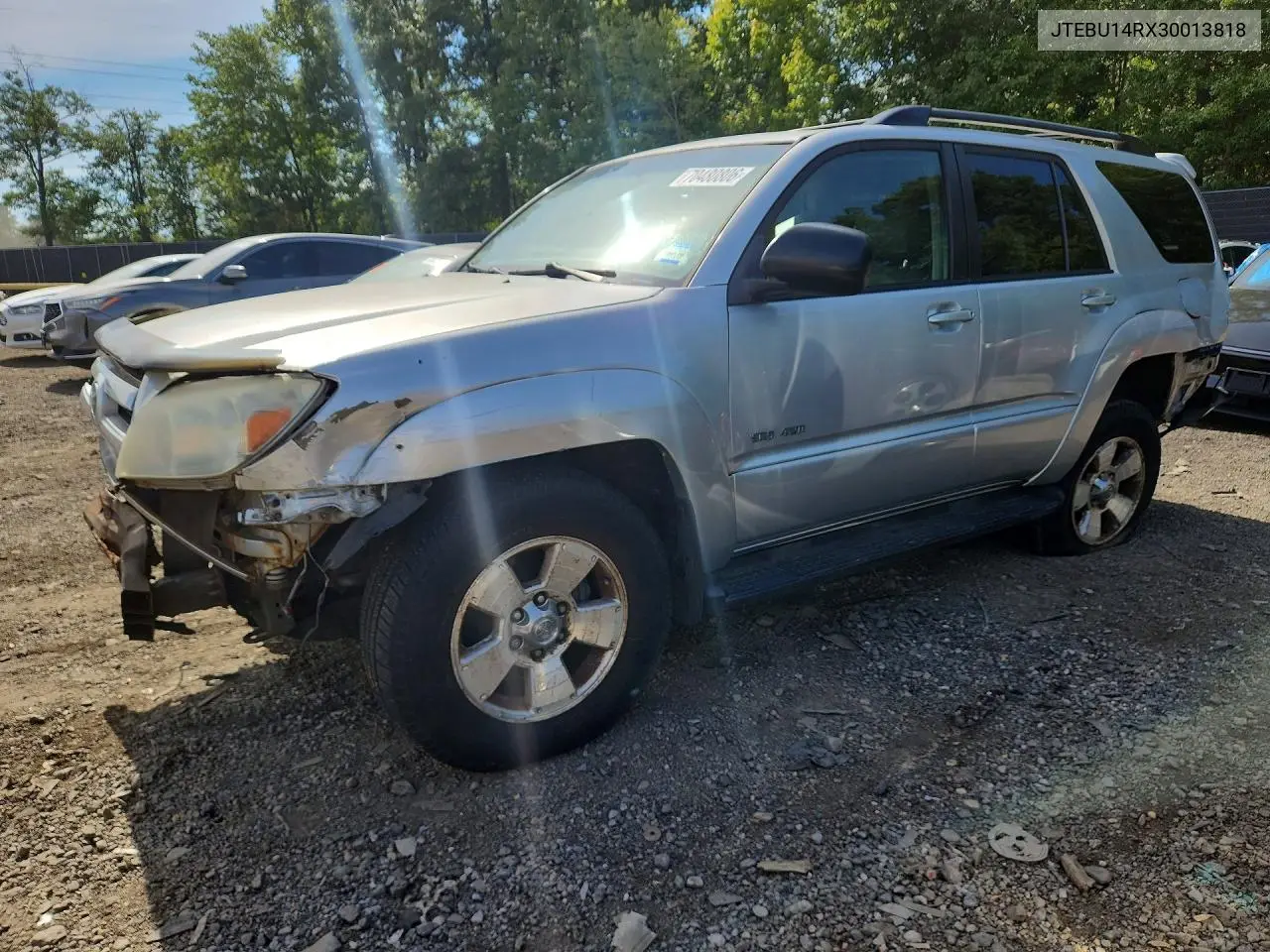 TOYOTA 4RUNNER 2003, VIN JTEBU14RX30013818