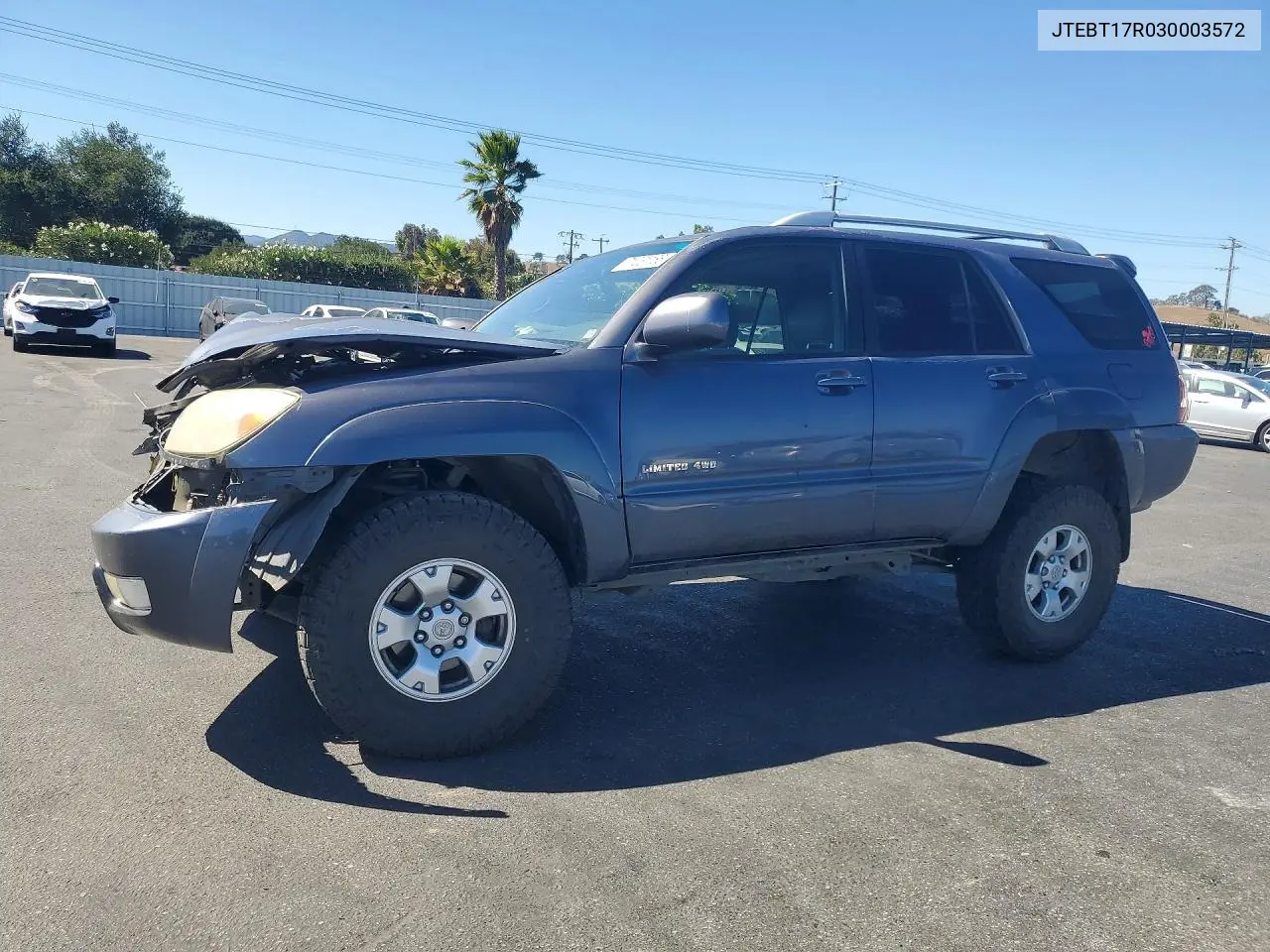 TOYOTA 4RUNNER 2003, VIN JTEBT17R030003572