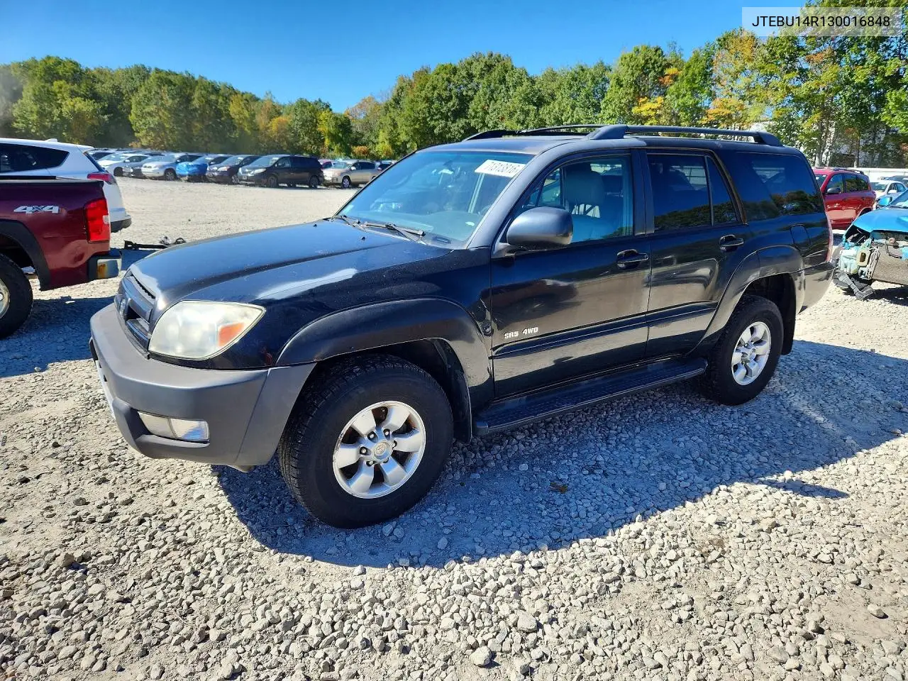 TOYOTA 4RUNNER 2003, VIN JTEBU14R130016848