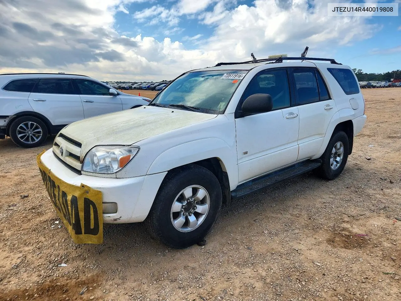 TOYOTA 4RUNNER 2004, VIN JTEZU14R440019808