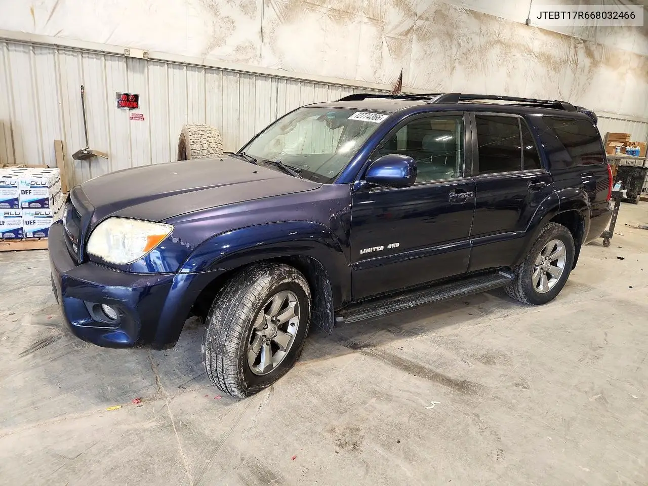 TOYOTA 4RUNNER 2006, VIN JTEBT17R668032466