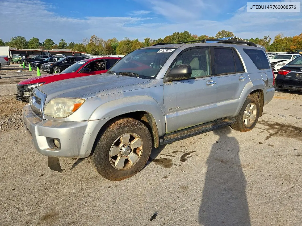 TOYOTA 4RUNNER 2006, VIN JTEBU14R760088576