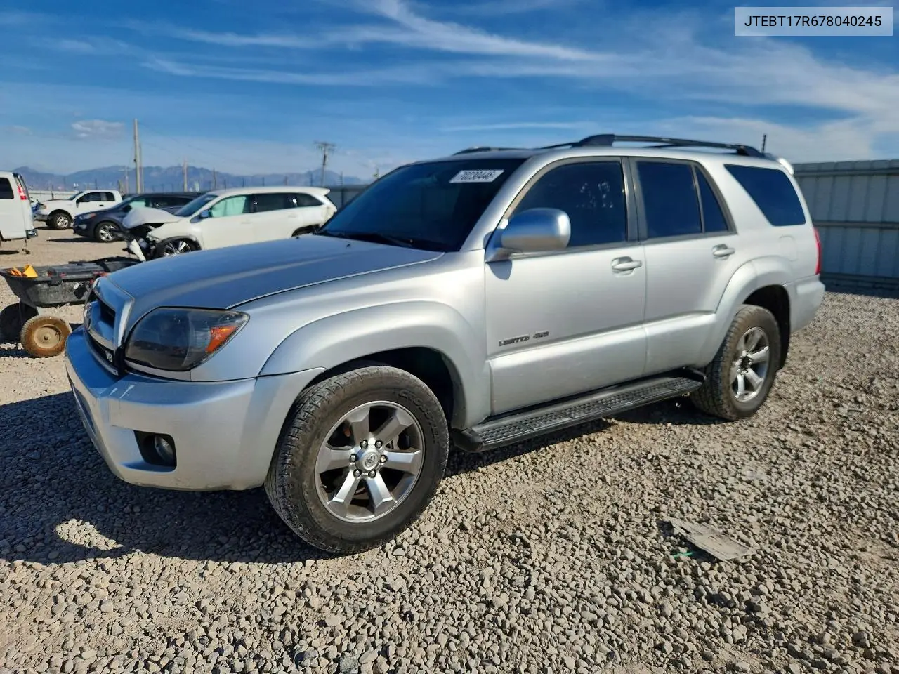 TOYOTA 4RUNNER 2007, VIN JTEBT17R678040245
