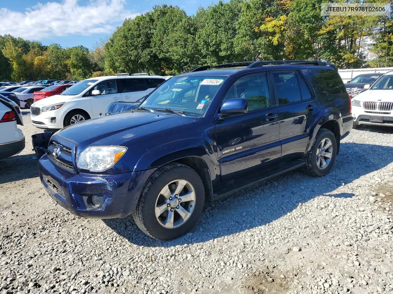 TOYOTA 4RUNNER 2007, VIN JTEBU17R978102606