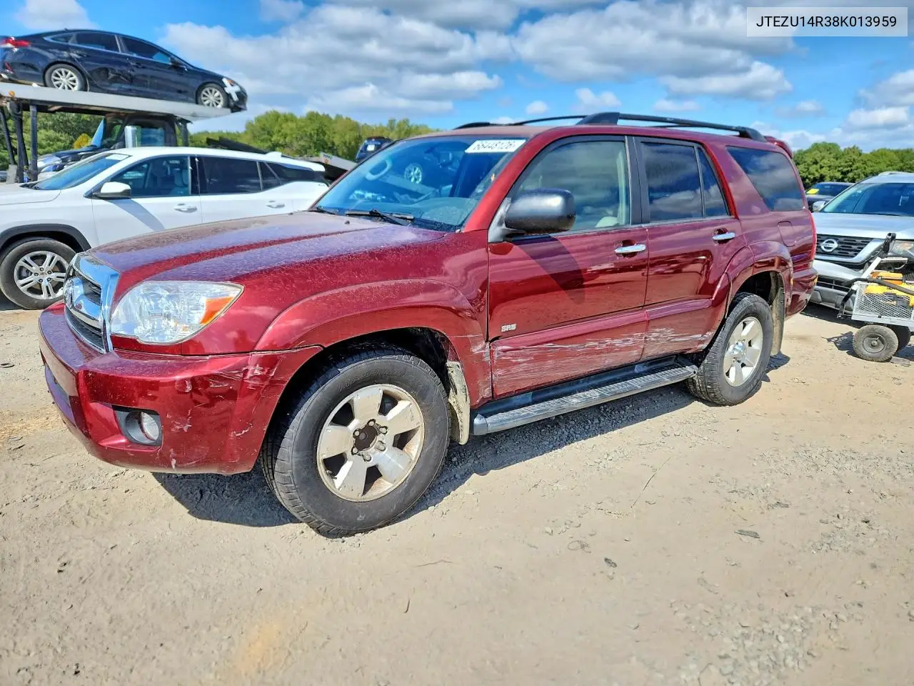 TOYOTA 4RUNNER 2008, VIN JTEZU14R38K013959