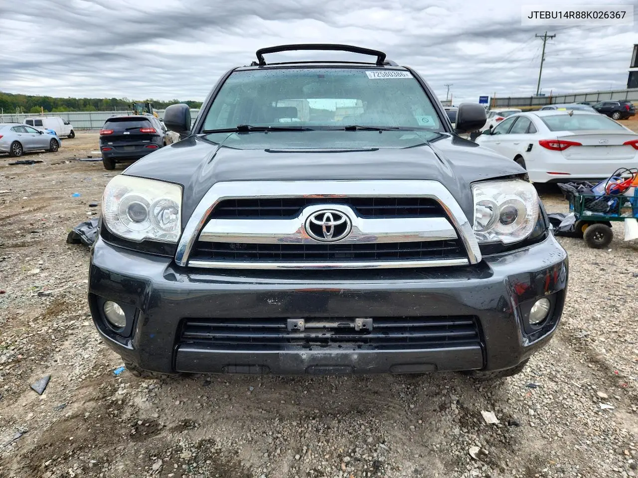 2008 TOYOTA 4RUNNER VIN JTEBU14R88K026367 — фото 5