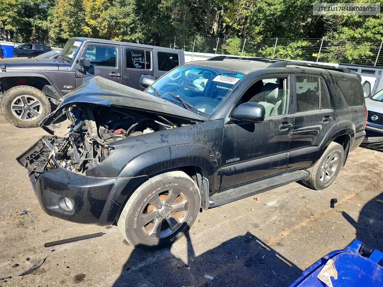 TOYOTA 4RUNNER 2008, VIN JTEZU17R48K003033