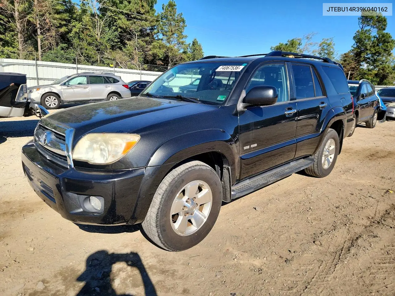 TOYOTA 4RUNNER 2009, VIN JTEBU14R39K040162