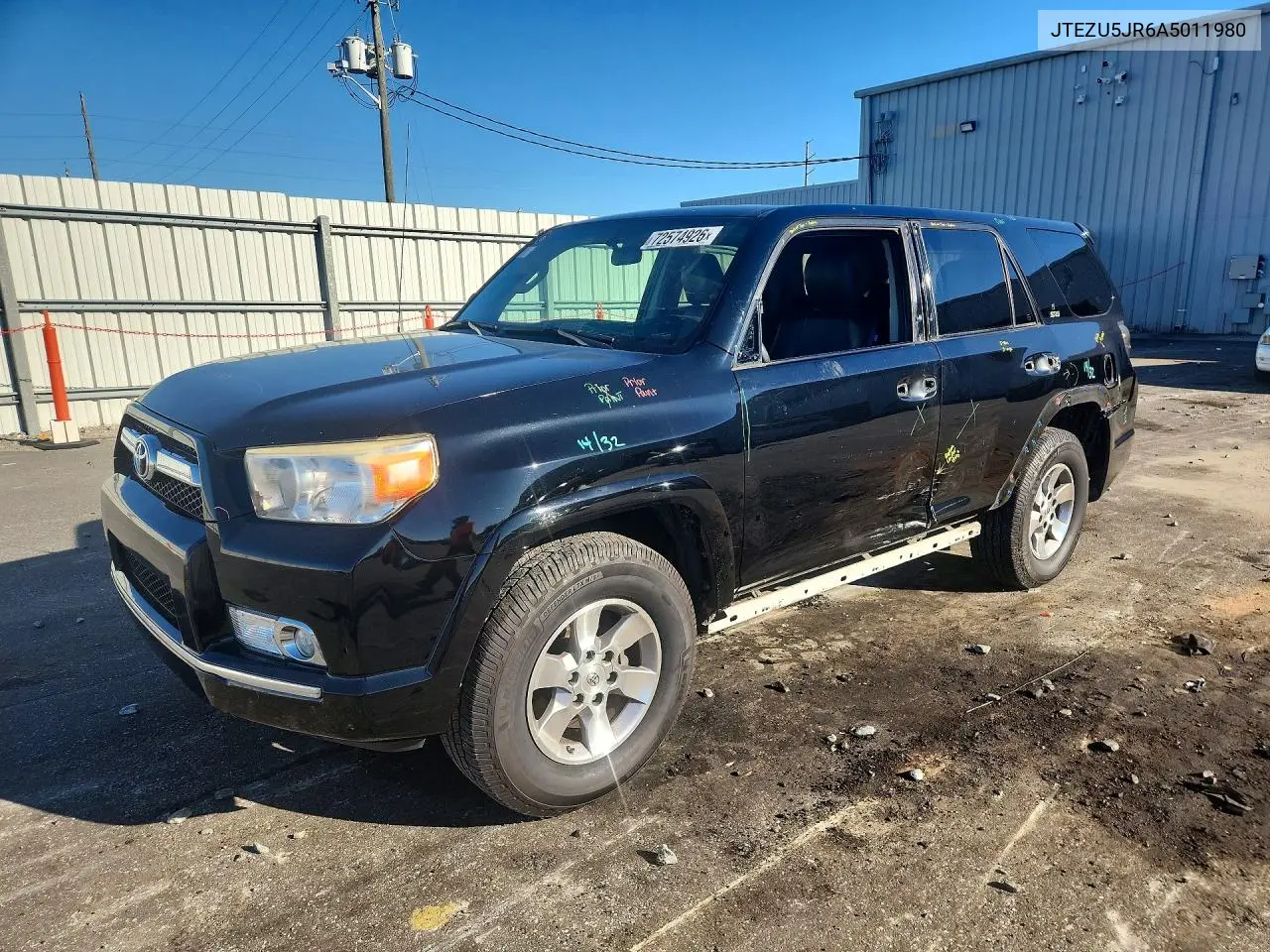 TOYOTA 4RUNNER 2010, VIN JTEZU5JR6A5011980