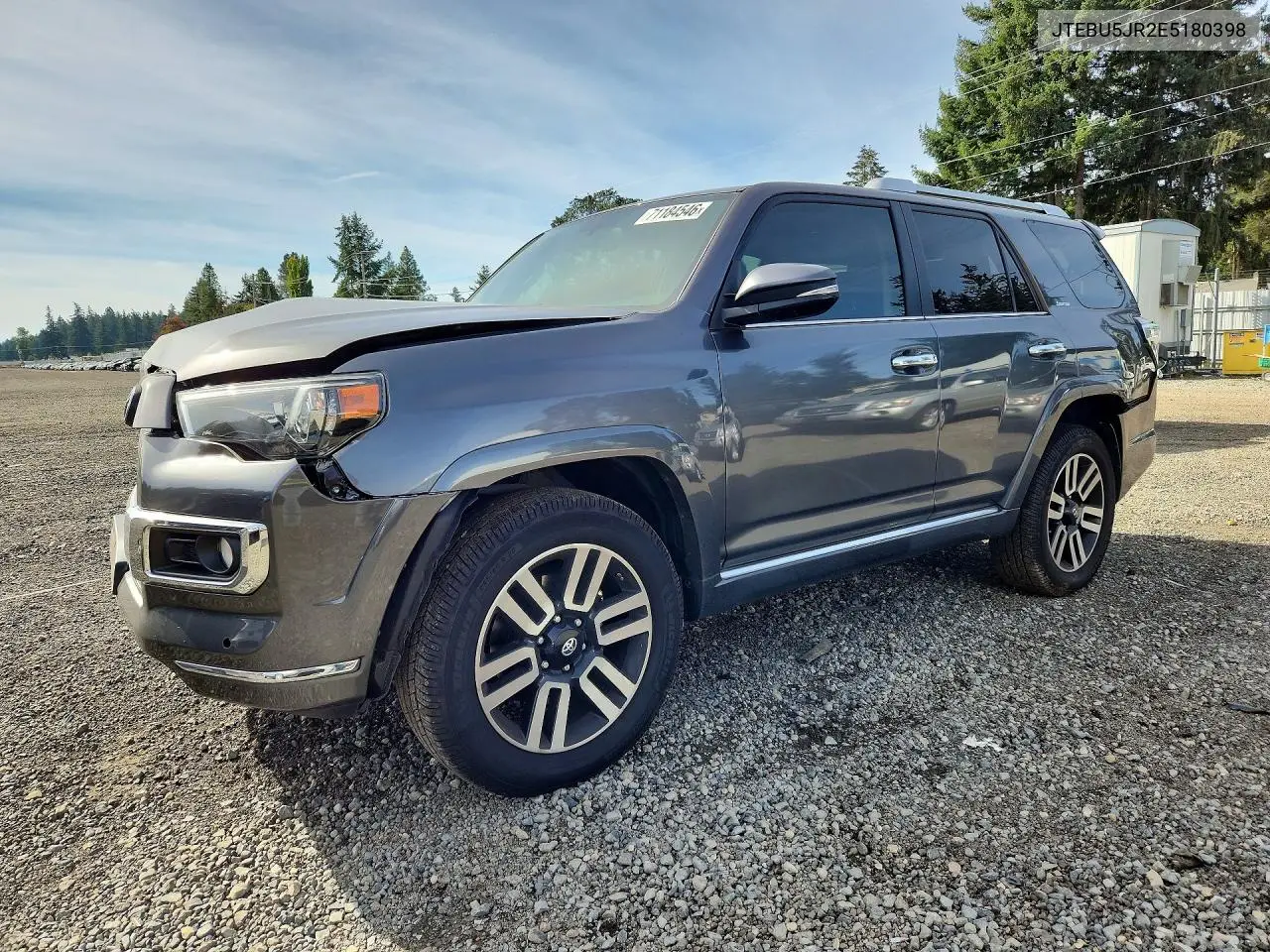 TOYOTA 4RUNNER 2014, VIN JTEBU5JR2E5180398