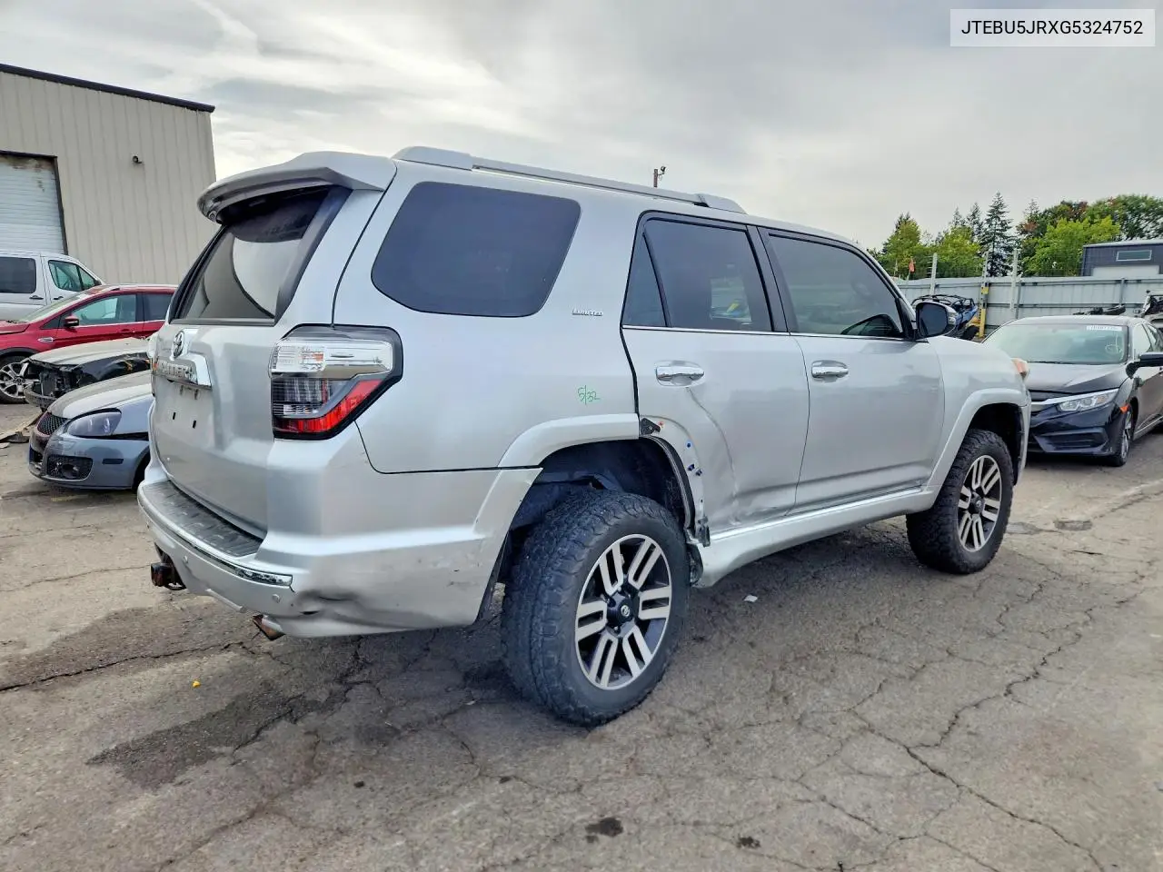 2016 TOYOTA 4RUNNER VIN JTEBU5JRXG5324752 — фото 3