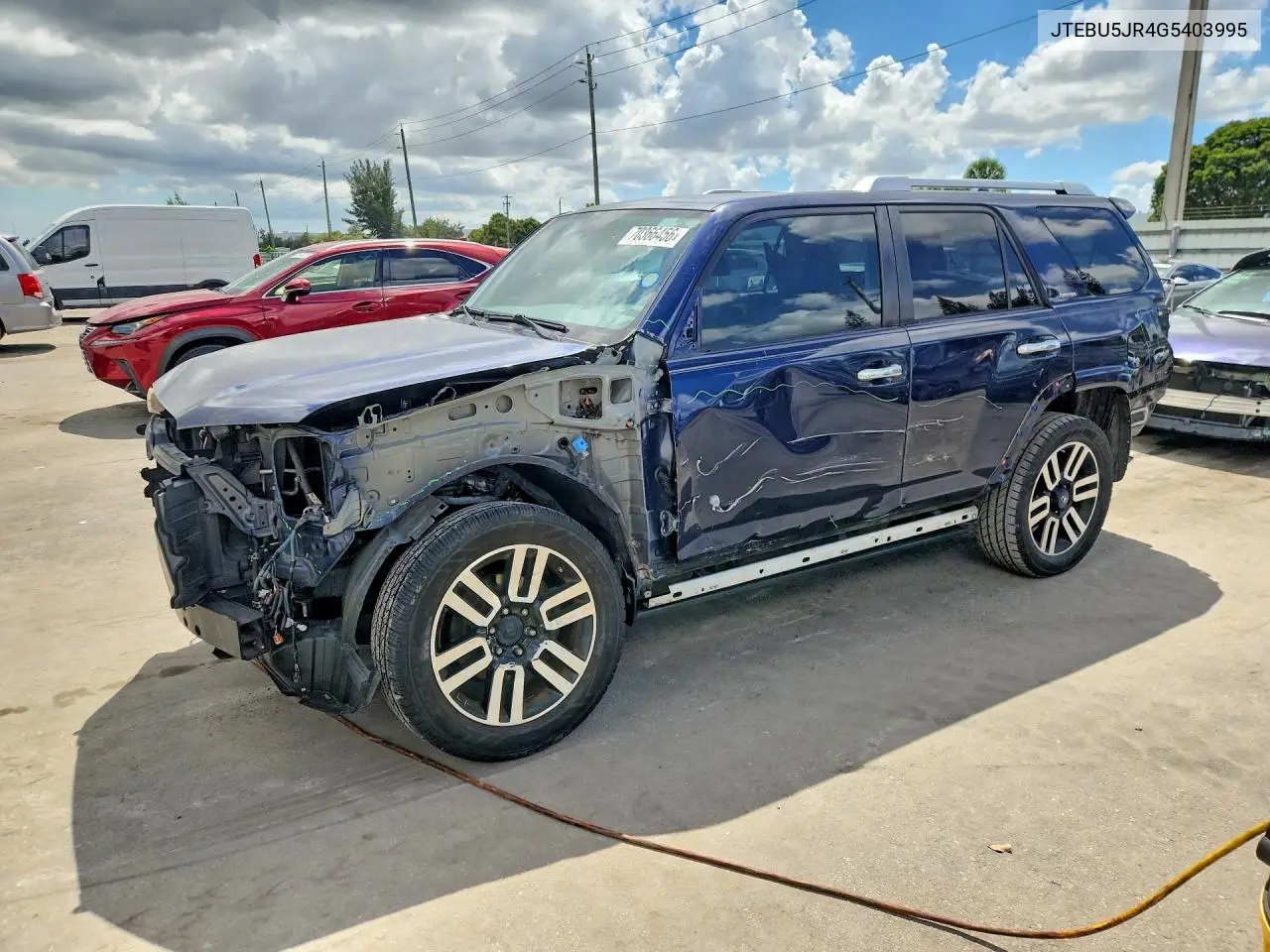TOYOTA 4RUNNER 2016, VIN JTEBU5JR4G5403995