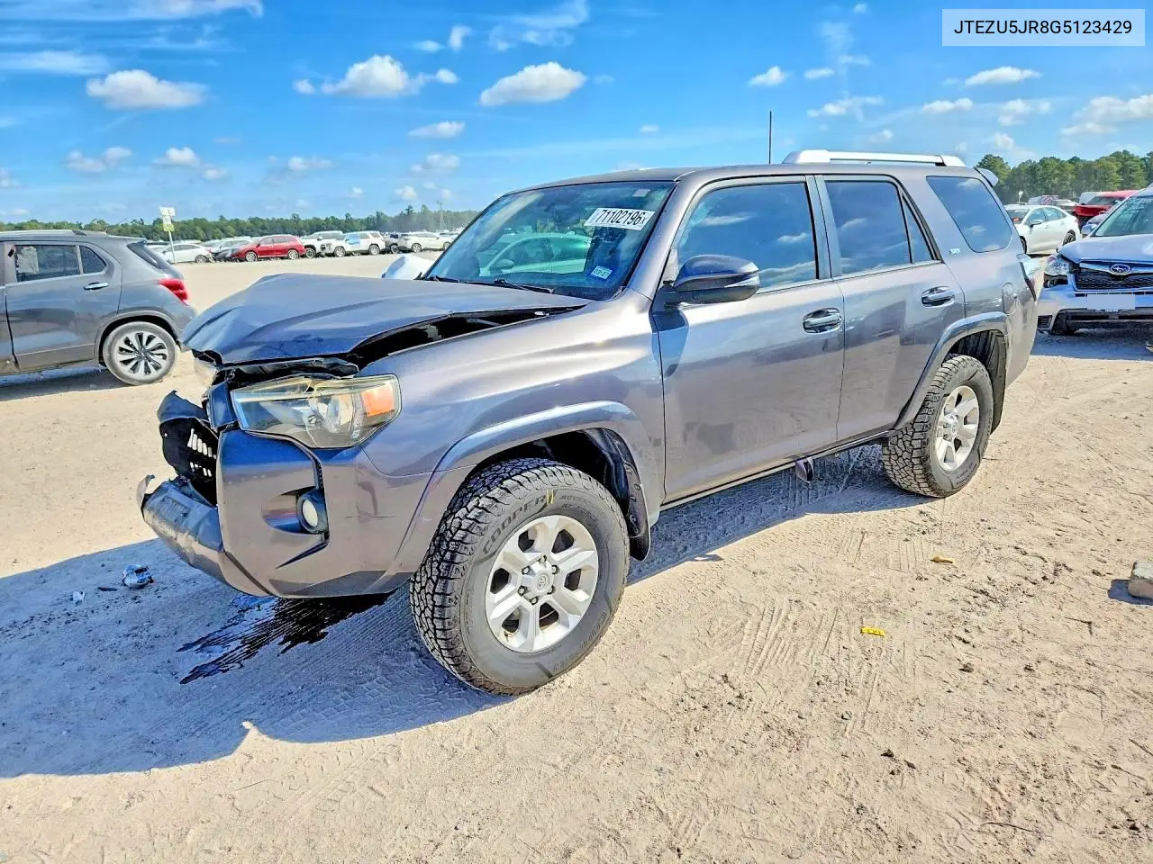 TOYOTA 4RUNNER 2016, VIN JTEZU5JR8G5123429