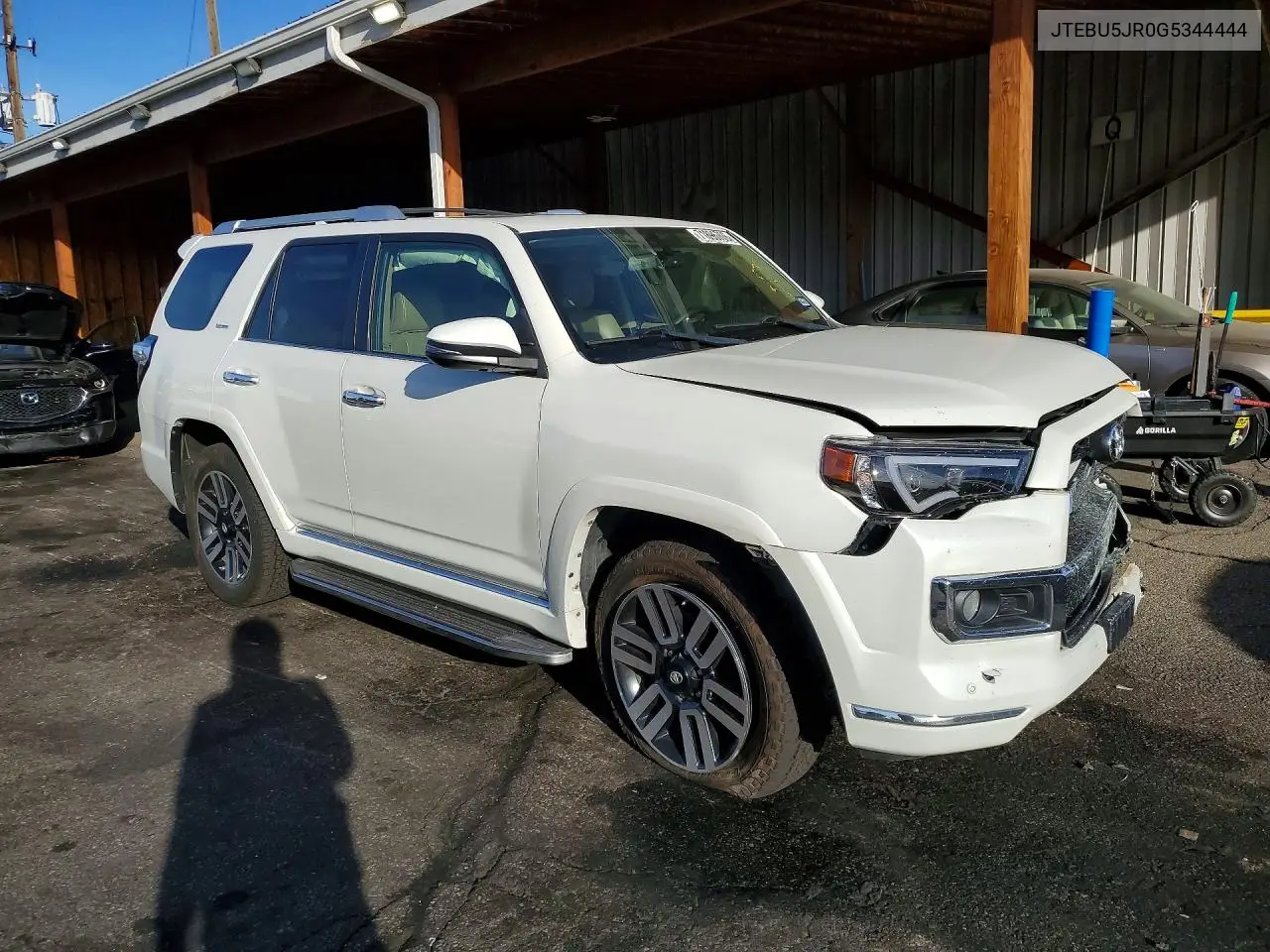 2016 TOYOTA 4RUNNER VIN JTEBU5JR0G5344444 — фото 4