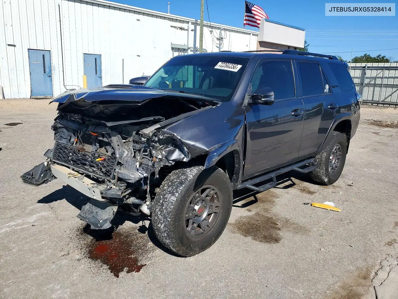 TOYOTA 4RUNNER 2016, VIN JTEBU5JRXG5328414
