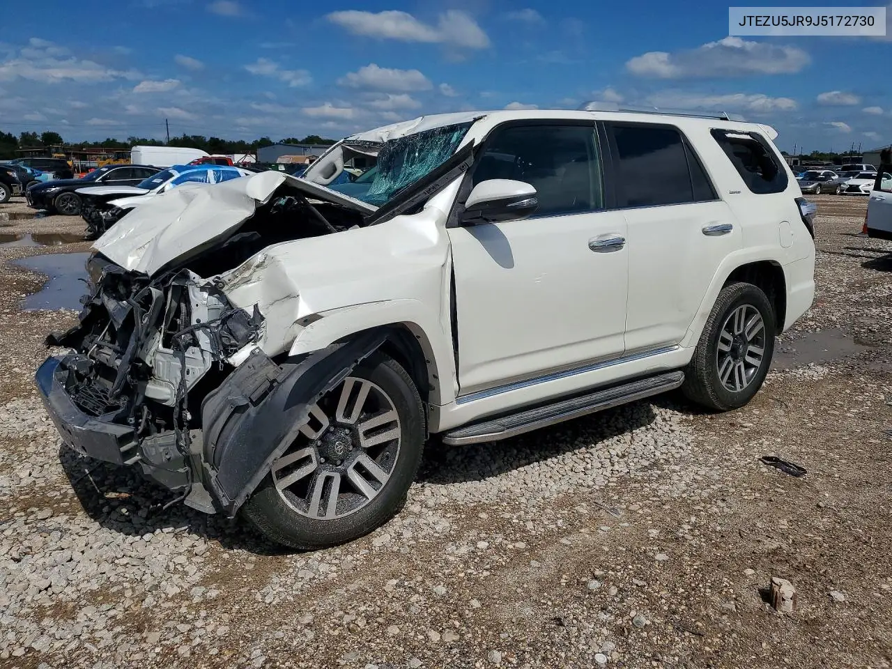 TOYOTA 4RUNNER 2018, VIN JTEZU5JR9J5172730